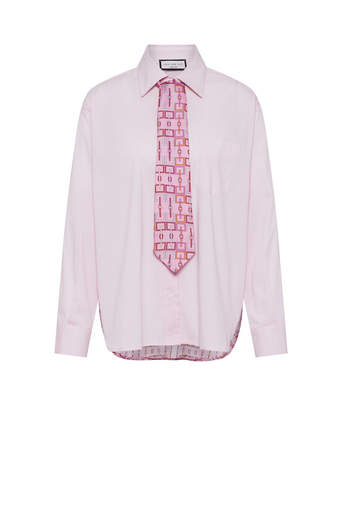 BLUSE STREIFEN PATCH