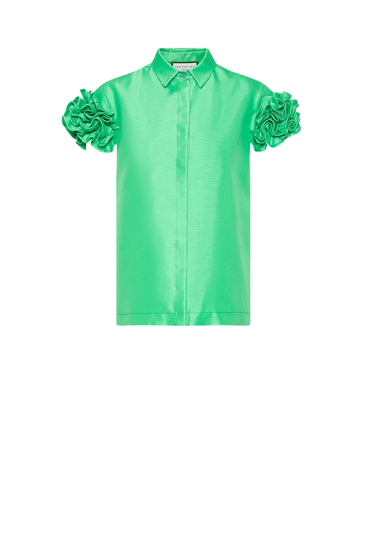 BLUSE RÜSCHENÄRMEL