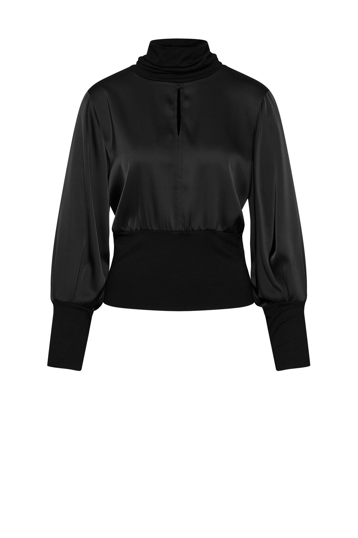 SHIRT SATIN STEHKRAGEN