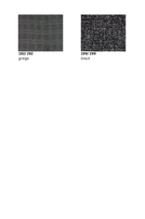 Zwei Stoffmuster: links grauer Gewebe-Streifen (192/292), rechts schwarzes, dicht gewebtes Tuch (199/299).